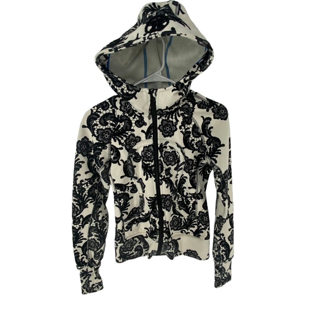 Lululemon Laceoflage Scuba Hoodie Black/White Women's